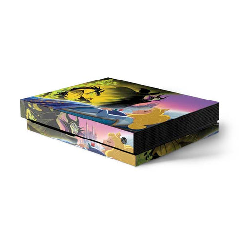 Disney Villains Sleeping Beauty and Maleficent Art Xbox One X Console Skin