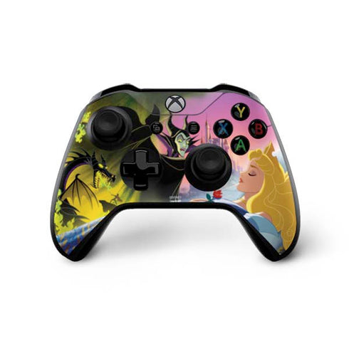 Disney Villains Sleeping Beauty and Maleficent Art Xbox One X Controller Skin