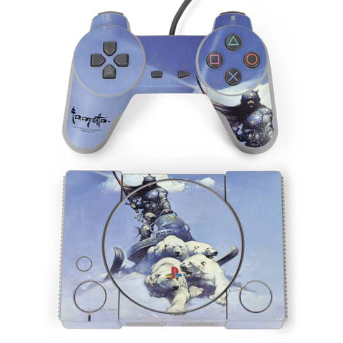 Frazetta Sliver Warrior PlayStation Classic Bundle Skin