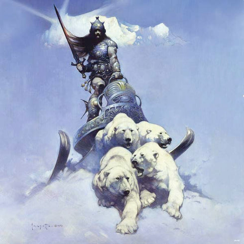 Frazetta Sliver Warrior PS4 Console and Controller Bundle Skin