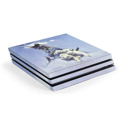 Frazetta Sliver Warrior PS4 Pro Console Skin