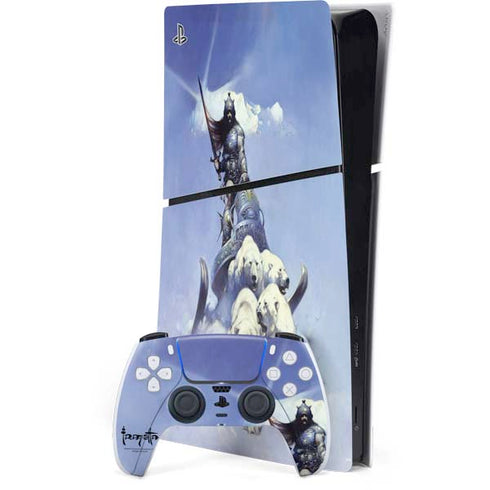 Sliver Warrior by Frazetta PS5 Slim Digital Edition Console Skin