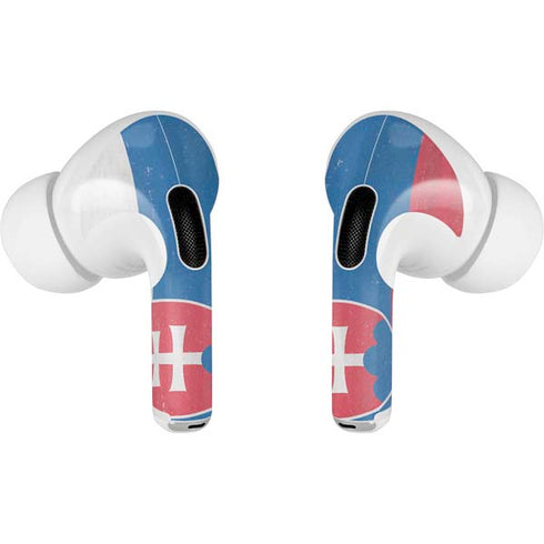 Slovakia Flag Distressed AirPods Pro 2nd Gen Skin
