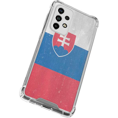 Slovakia Flag Distressed Galaxy A33 5G Clear Case