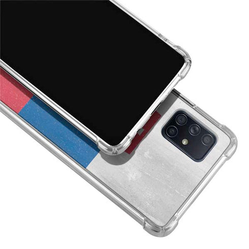 Slovakia Flag Distressed Galaxy A71 5G Clear Case