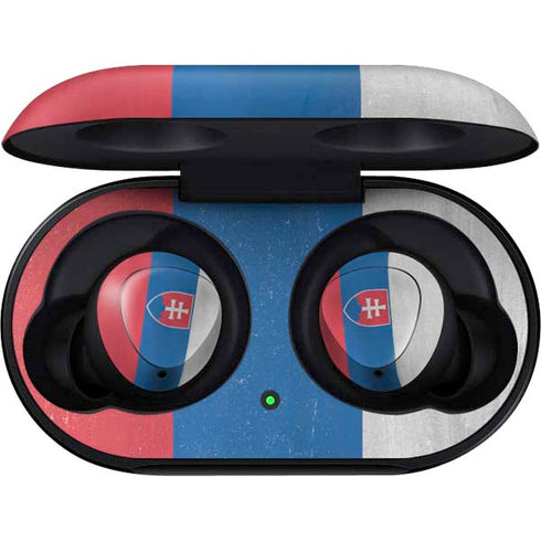 Slovakia Flag Distressed Galaxy Buds Skin