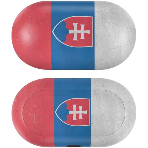 Slovakia Flag Distressed Galaxy Buds Skin