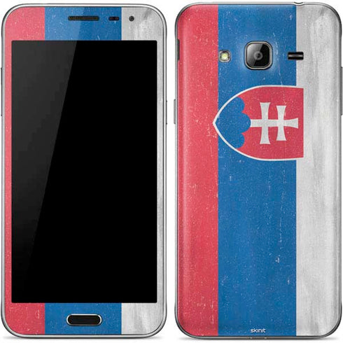 Slovakia Flag Distressed Galaxy J3 Skin