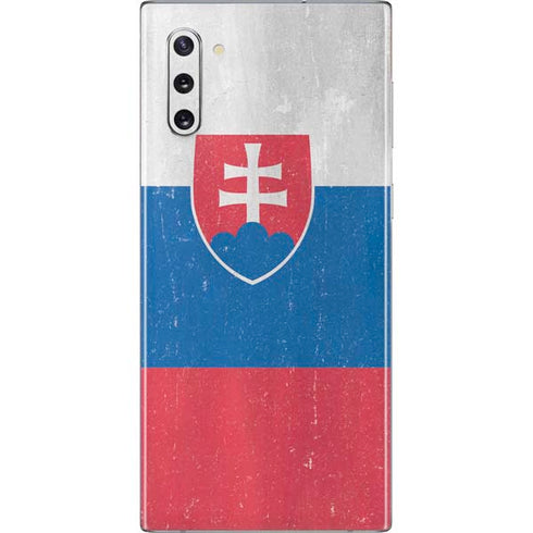 Slovakia Flag Distressed Galaxy Note 10 Skin