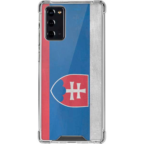 Slovakia Flag Distressed Galaxy Note20 5G Clear Case