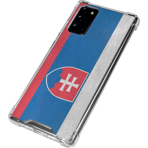 Slovakia Flag Distressed Galaxy Note20 5G Clear Case