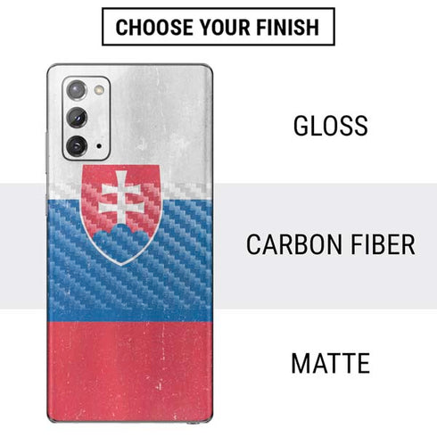 Slovakia Flag Distressed Galaxy Note20 5G Skin