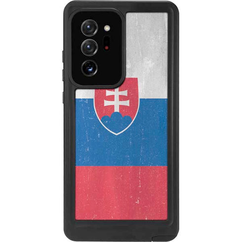 Slovakia Flag Distressed Galaxy Note20 Ultra 5G Waterproof Case