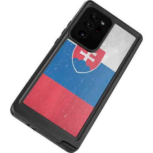 Slovakia Flag Distressed Galaxy Note20 Ultra 5G Waterproof Case