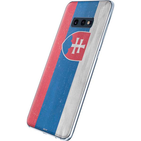 Slovakia Flag Distressed Galaxy S10e Skin