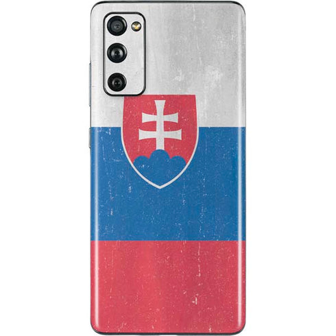 Slovakia Flag Distressed Galaxy S20 Fan Edition Skin