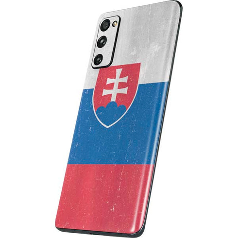 Slovakia Flag Distressed Galaxy S20 Fan Edition Skin