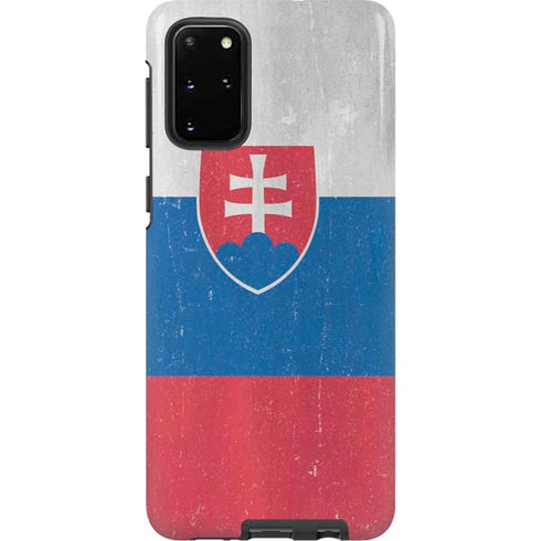 Slovakia Flag Distressed Galaxy S20 Plus Pro Case