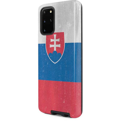 Slovakia Flag Distressed Galaxy S20 Plus Pro Case