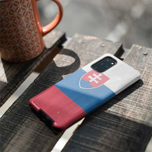 Slovakia Flag Distressed Galaxy S20 Plus Pro Case