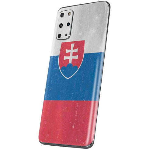 Slovakia Flag Distressed Galaxy S20 Plus Skin