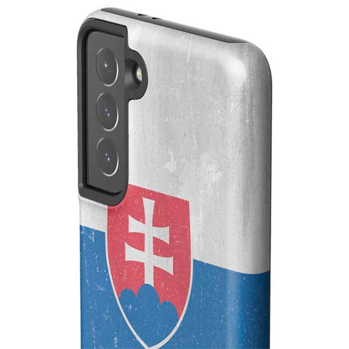 Slovakia Flag Distressed Galaxy S21 5G Pro Case