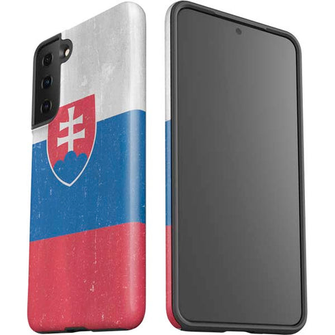 Slovakia Flag Distressed Galaxy S21 FE Pro Case