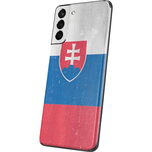 Slovakia Flag Distressed Galaxy S21 Plus 5G Skin
