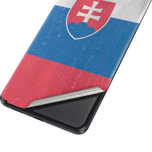 Slovakia Flag Distressed Galaxy S21 Plus 5G Skin