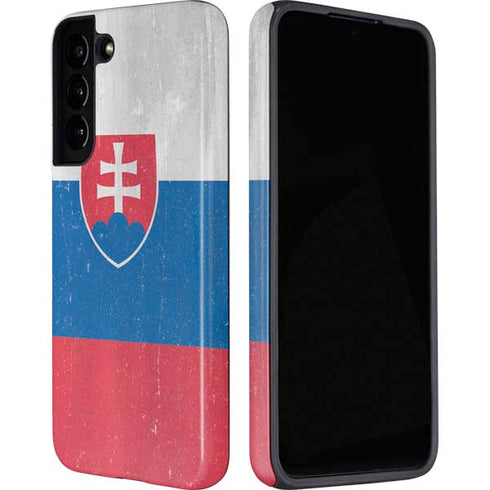 Slovakia Flag Distressed Galaxy S22 Plus Pro Case