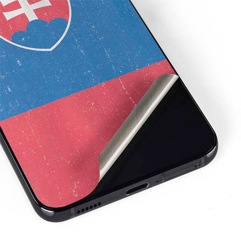 Slovakia Flag Distressed Galaxy S22 Plus Skin