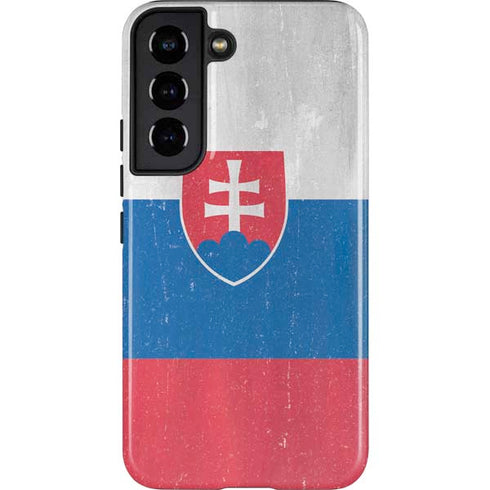 Slovakia Flag Distressed Galaxy S22 Pro Case
