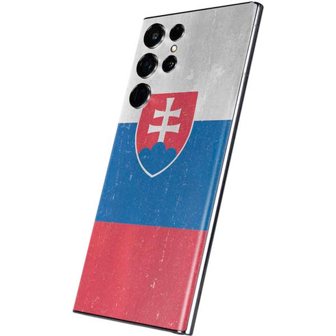 Slovakia Flag Distressed Galaxy S22 Ultra Skin