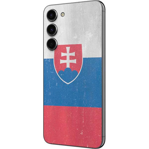 Slovakia Flag Distressed Galaxy S23 Plus Skin