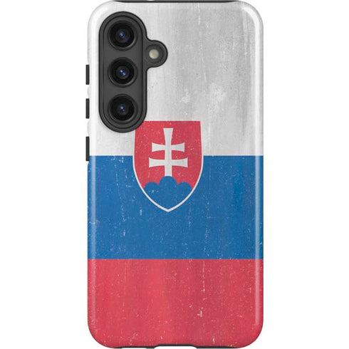 Slovakia Flag Distressed Galaxy S24 Impact Case