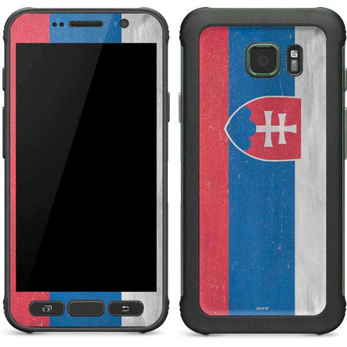 Slovakia Flag Distressed Galaxy S7 Active Skin