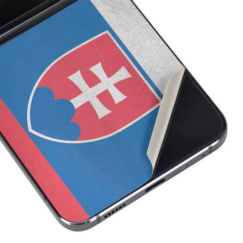 Slovakia Flag Distressed Galaxy Z Flip5 5G Skin