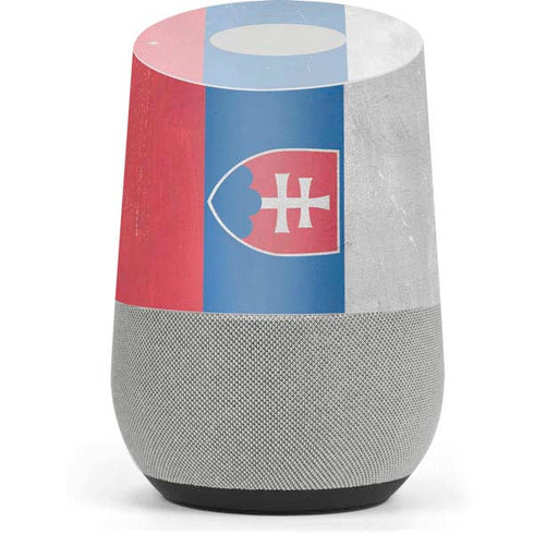 Slovakia Flag Distressed Google Home Skin