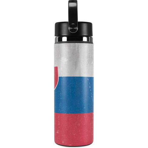 Slovakia Flag Distressed Hydro Flask 20oz Wide Mouth Skin
