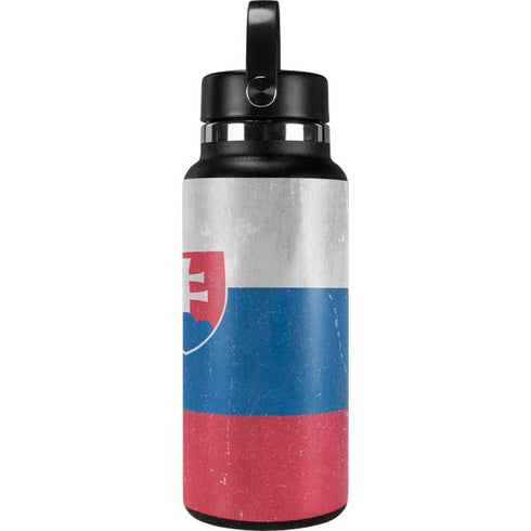 Slovakia Flag Distressed Hydro Flask 32oz Wide Mouth Skin