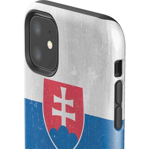 Slovakia Flag Distressed iPhone 11 Impact Case