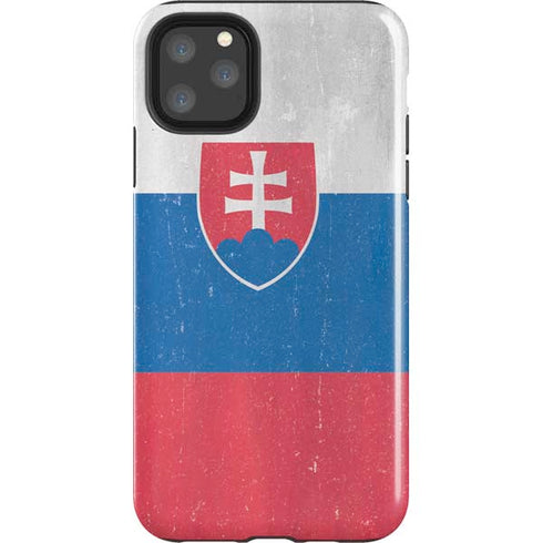 Slovakia Flag Distressed iPhone 11 Pro Max Impact Case