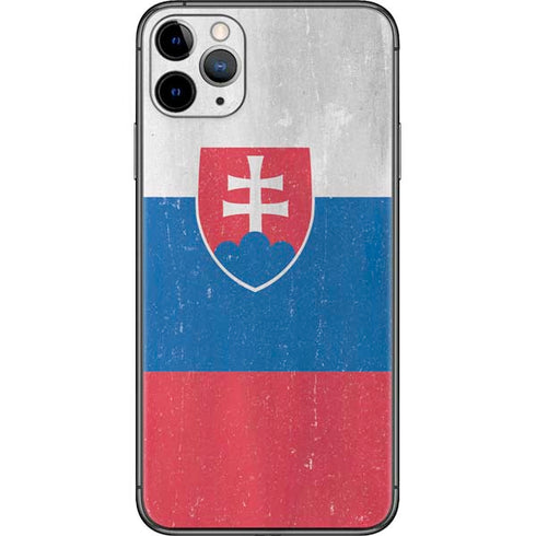 Slovakia Flag Distressed iPhone 11 Pro Max Skin