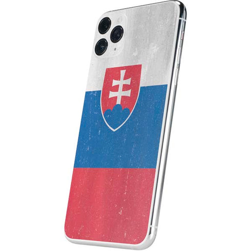 Slovakia Flag Distressed iPhone 11 Pro Max Skin