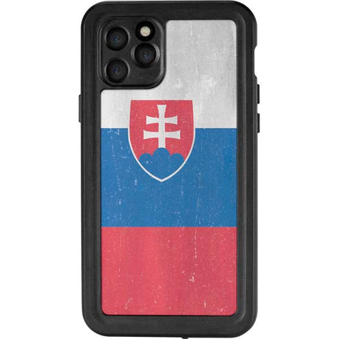 Slovakia Flag Distressed iPhone 11 Pro Waterproof Case