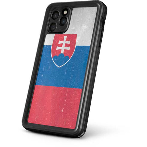 Slovakia Flag Distressed iPhone 11 Pro Waterproof Case