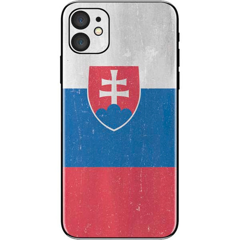 Slovakia Flag Distressed iPhone 11 Skin