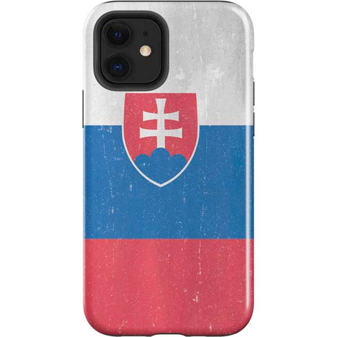 Slovakia Flag Distressed iPhone 12 Impact Case