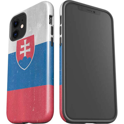 Slovakia Flag Distressed iPhone 12 Impact Case