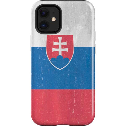 Slovakia Flag Distressed iPhone 12 Mini Impact Case